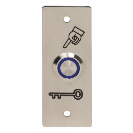   Bouton poussoir INOX 19 mm bleu NO+NC + PBP19_3      6 fils soudés + gaine thermo 