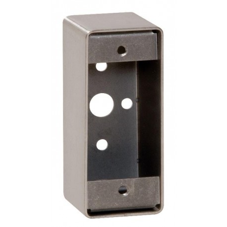 Boîtier applique pour gamme bouton poussoir INOX sur plaque étroite