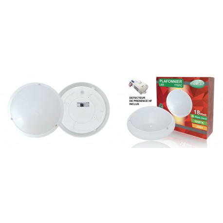 PLAFONNIER LED 18W AVEC DETECTEUR 